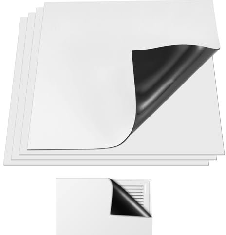 4uds Cubiertas de Ventilación Magnéticas Cuadradas, 30,4x30,4cm Cubierta de Ventilación de Registro Cubiertas Magnéticas para el Hogar Piso Techo Pared Aire Acondicionado RV HVAC