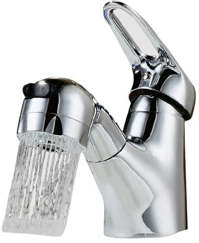 Robinet mitigeur d'évier de cuisine avec tête de pulvérisation extractible pour caravane, camping-car, salle de bain, robinet d'évier de camping avec pulvérisateur pour camping-car, bateau,