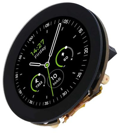 YUGSHNKFC 1 28 Zoll Rundes LCD Display Berührbare Schnittstellen Onboards Ladespeicher Erweiterungssteckplatz Für Wearables