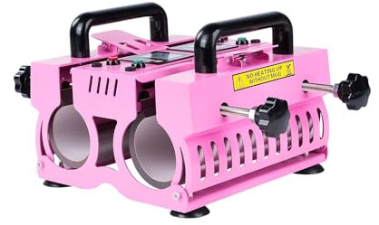 TKSE Doppelstation Becherpresse, 11-30oz Tragbare Tumbler Heat Press Machine, 1000W DIY Becher Sublimations Hitzepresse EU 220V