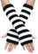 BelleVive Y2k Gestreifte Armstulpen Lange fingerlose Strickhandschuhe Punk Gothic Szene Coole Winter Armstulpen Grunge Accessoires, Winter Gestrickte Handschuhe für Damen