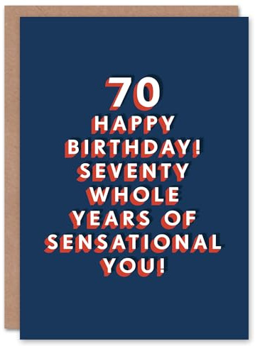 Artery8 70 Year Old Milestone Sensational 70th For Him Birthday Card