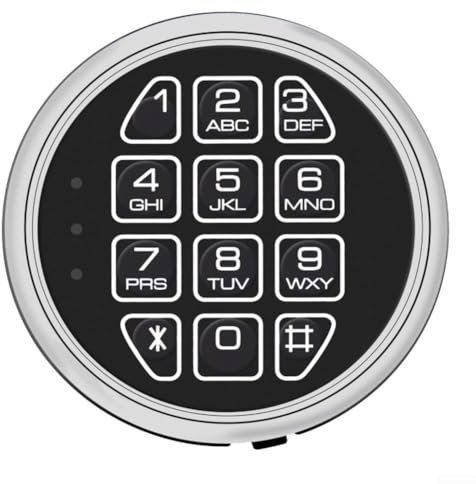 Sumsoctober Premium Digital Keypad Safe Lock Replacement Kit with Override Keys Robust Chrome Electronic Security System