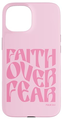 Faith Over Fear Christian Inspirational Worship Bible Verse Case for iPhone 15