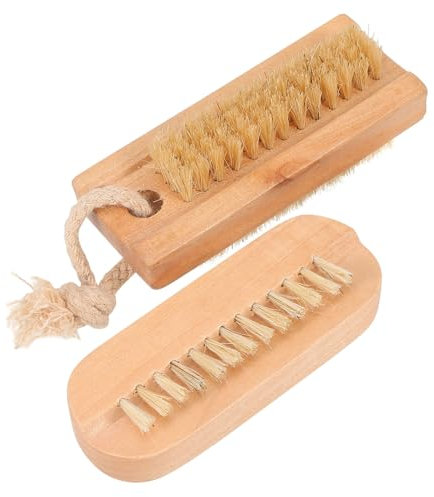 minkissy 2pcs Nail Brush Hand Wash Scrubber for Nails Cuticles French Tip Soft Bristles