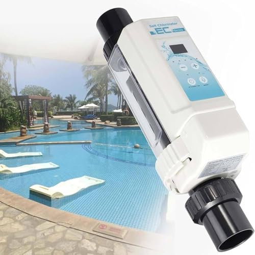 LSHFYV Générateur de Chlore au sel, électrolyseur pour Piscine, chloration au sel, 8/12/16/20 g/h, Nettoyage Automatique, Technologie Micro-Informatique avancée pour spas,8g/h