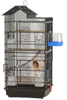 Vogelkäfig Außen Metall-Vogelflugkäfig, Großer Vogelkäfig, Papageienkäfig Mit Ausziehbarem Tablett Für Vögel Vogelvoliere Wellensittich