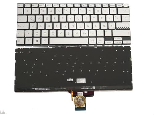XINDIKBHUB Teclado retroiluminado de diseño latino para portátil ASUS Vivobook Pro 14 OLED K6400 K6400Z K6400ZC, teclado para laptop, diseño LA de color plateado