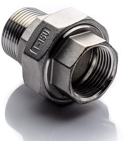 Tournevis mamelon 3/4 inoxydable BSP double raccord acier inoxydable Tournevis union 316L Néerlandais résistant aux acides filetage extérieur femelle standard polonais