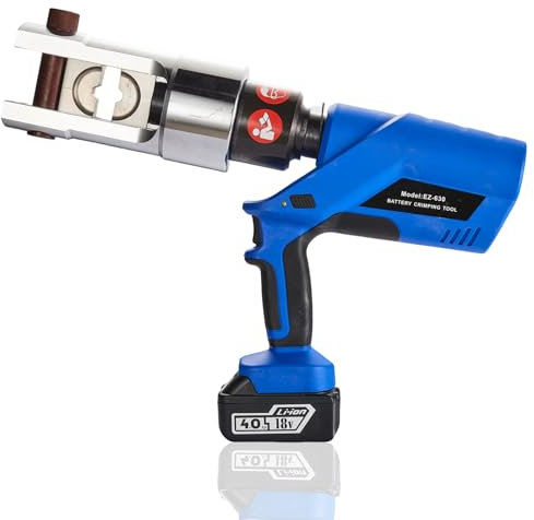 CIELOBLOEN Crimpatrice idraulica elettrica 200KN - Pinza capicorda a Batteria -pressatrice Multistrato a Batteria con Testa Rotante 360° e Display LED Integrato