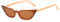 JUJNTNT Cat-Eye-Sonnenbrille für Damen, Vintage-Punk-Brille, UV400 (Braun-Braun)