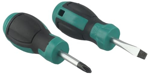 Mini-Kreuz- und Schlitzschraubendreher mit kurzen Griffen für die Reparatur von Geräten und Möbeln in engen Räumen (C)