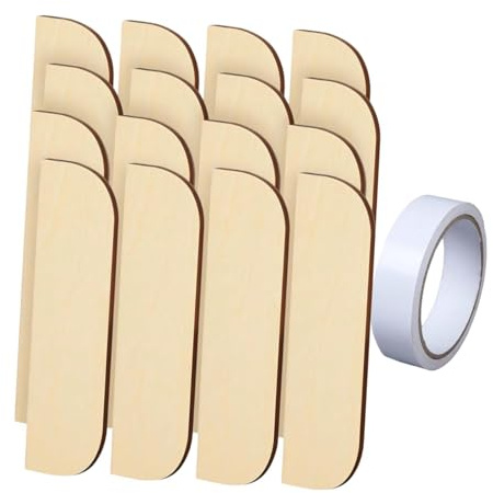 HGZLQKD Wood Repair Kit Door Hole Cover Plate with Double Sided Tapes Sturdy Attachment Cabinet Door Blank Kitchen Cabinet Hinge, Round Corner, 16 Piece