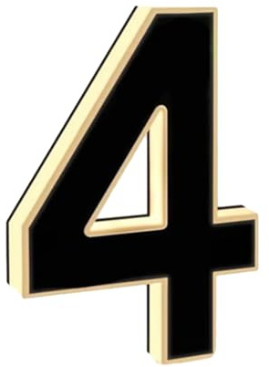 23 Cm Solar Lighted House Numbers for Outside, Light Up Waterproof LED Address Signs for Houses, Black Backlit Illuminated Exterior Modern House Numbers Light for Home Garage Shop (4)