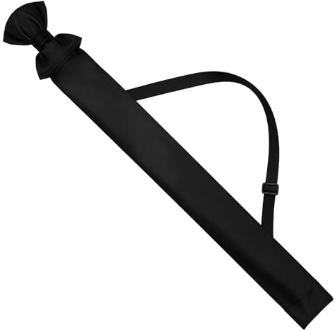 MEISH Sword Bag Black Polyester Sheath Sword Cover with Adjustable Back Strap Katana Case Holder Storage Bag Carry Case Bokken Bags for Halloween Party Samurai Cosplay Costume,50 * 5.1 Inches