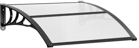 Pensilina Tettoia Modulare 150x100 Cm Tetto Copertura Porta Finestra Esterno Alveolare Trasparente