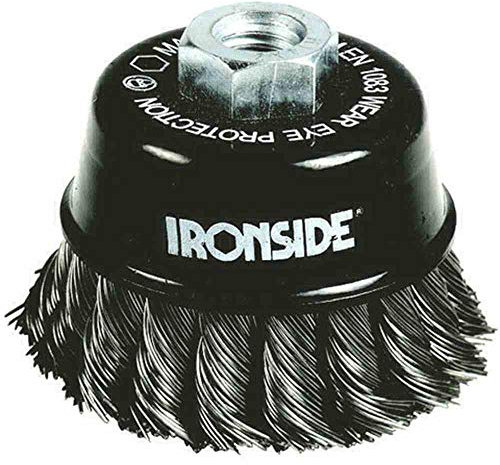 Ironside 243006 Topfbürste 80mm M14 0,5mm gezopft, für Winkelschleifer
