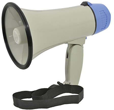 Ex-Pro® Handy Loud compact megaphone with built-in siren and adjustable volume