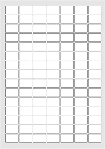 25x16mm, 525 Labels, Matt White Paper, 5 A4 Sheets, Laser Copier Inkjet Stickers