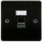 Knightsbridge FPRJ45GM FPAVRJ45GM Flat Plate Rj45 Network Outlet-Gunmetal, 230 V, Gun Metal