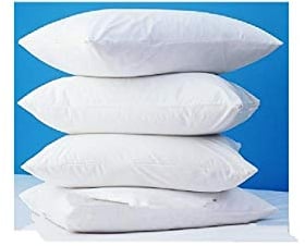 DINY Home & Style 4 Pack Zippered Vinyl Pillow Covers Protects Against Bed Bugs & Dust Mites Waterproof