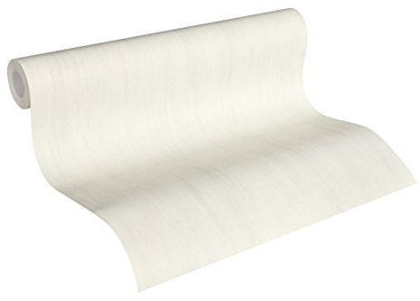 Brigitte Home Vliestapete Tapete Uni 10,05 m x 0,53 m grau weiß Made in Germany 339271 33927-1