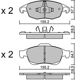metelligroup 22-0800-0 Bremsbeläge, Made in Italy, Ersatzteile für Autos, ECE R90-zertifiziert, Kupferfrei