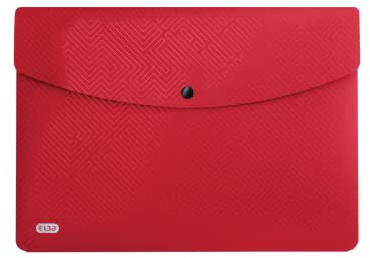 ELBA Urban Brieftaschen A4, aus Kunststoff, blickdicht, rot, 5er Pack