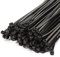 100x Strong Quality Black Cable Ties 100mm x 2.5mm- Heavy Duty Heat & Cold Resistant Zip Ties
