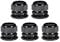 sourcing map 5Pcs PG42 Cable Gland Waterproof Plastic Joint Adjustable Locknut Black for 32mm-38mm Dia Cable Wire