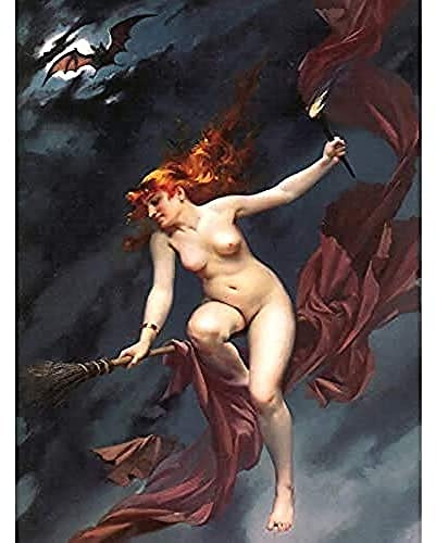 Fine Art Prints Falero The Witches Sabbath Fantasy Painting Kunstdruck Leinwand Premium Wanddekoration Poster Wandbild
