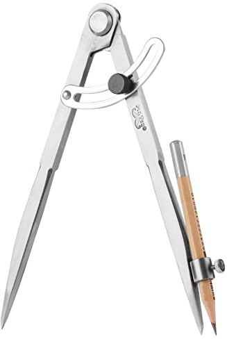 Mr. Pen- Professional Compass for Woodworking, 8 Inch Compass with Wing, Large Compass for Geometry, Compass Drawing Tool, Woodworking Compass, Pencil Compass for Carpenter, Drafting, Drawing Compass