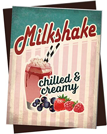 XL Kühlschrankmagnet mit American Diner Classics - Milk Shake Motiv