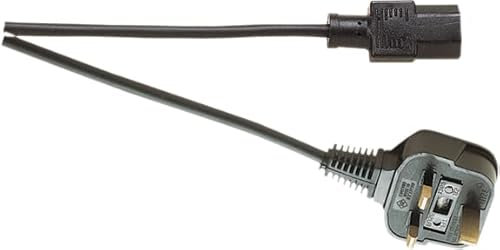 Netagon IEC Mains Power Lead Cord to 3 Pin UK Plug 5A C13 Cable | For use with Projectors, PC, Monitor, Computers, Amplifiers, DJ Equipment | Available in 0.5m, 1m, 1.5m & 2m (2m Long)