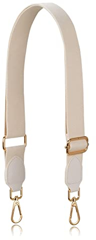 A ALLZEDREAM Purse Straps Replacement Crossbody Bags Handbag Wide Canvas Leather Adjustable (Apricot, Gold hardware)
