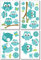 Samunshi® Wandtattoo Türkise Baby Eulen Set Wandbilder Kinderzimmer Deko Junge Wandtattoo Kinderzimmer Mädchen Wandsticker Kinderzimmer