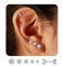 ADRAMATA 5 Paires 316L Acier inoxydable CZ Lot Boucles D'oreilles Femme Homme Cartilage Helix Boucles D'oreilles Piercing Ronde Cubique Zircone Boucle D'oreille à Vis à Billes Dos Plat Barbell