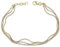 MATERIA by Matthias Wagner Feines Damen Armband Gold - 925 Silber Armkette bicolor 17,5-18cm SA-128