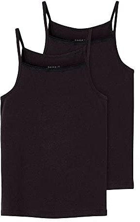 NAME IT Mädchen Nkfstrap Top 2p Noos Unterhose, Schwarz, 158 EU