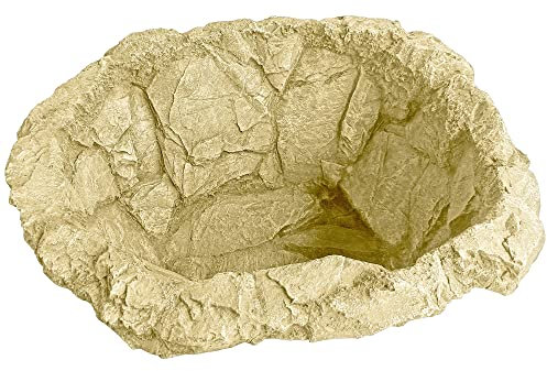 GARTENDEK Gartenbachteich - Wasserfallteich - Becken (90x66x38cm, Sandstein)