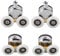 FUYIOCN Shower Door Rollers,Set of 4 Twin Shower Door Rollers for Curved Doors 23mm Wheel Diameter Top Bottom Bathroom Accessory