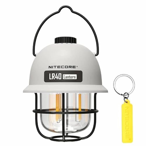 NITECORE LR40 Multifunktionale USB-C-Laterne, wiederaufladbar, mit NITECORE-Tag, Weiß