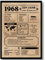 EQUIK PRODUCTS Geburtstagskarte 1968 | Geburtstagsgeschenk für Männer und Frauen | Geburtsjahr 1968 | Vintage Poster | Dekoration und Geschenkidee | Zurück in 1968