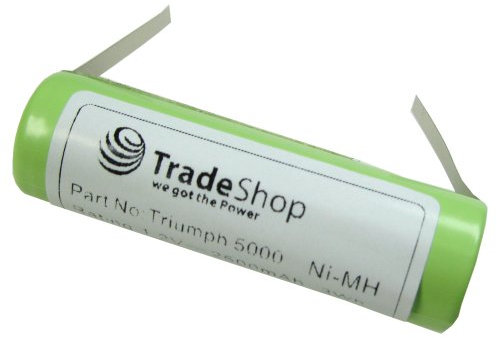 Trade-Shop Akku kompatibel mit Braun 1008, 1012, 1013, 1013s, 1507s, 1508, 1509, 1512, 155 elektrische Zahnbürste (2500mAh, 1,2V, NiMH)