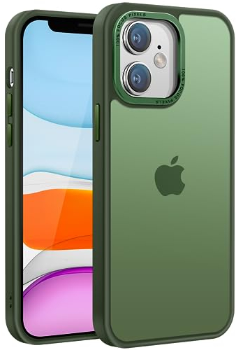 PuyaTeya Upgrade für iPhone 11 Hülle, [Militärschutz] Stoßfest Schutzhülle Samtige Touch Matt Anti-Kratzen Anti-Glatte Anti Fingerabdruck Handyhülle für iPhone 11(Dunkel Grün)