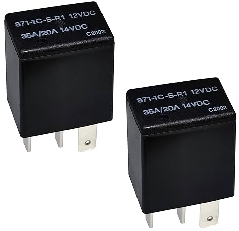 Relais 871-1C-S-R1 Lot de 2 relais micro 280 SPDT 12 V CC 5 broches 35/20 A