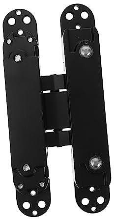 Invisible Door Hinge Kitchen Cabinet Decor Rotating Book Shelf Cabinet Hinge Hidden Bookshelf Hinges Close Hinges Blanket Chest Hinges Home Adjustable Door Hinge Hidden Door Hinge (Color : Nero, Siz