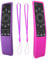 Lot de 2 Coques de Protection en Silicone pour Télécommande Samsung BN59-01242A, BN59-01259E, BN59-01312A (Violet+Rose)