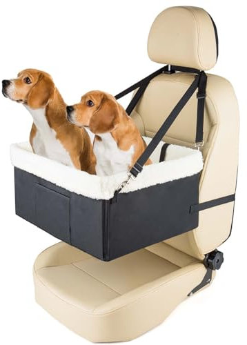 UNICITII Autositz für Hunde - Erhöhter Hundesitz für Kleine Hunde und Welpen, Haustierautositz für Vorder- und Rücksitz