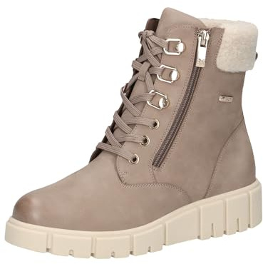 CAPRICE Damen Stiefeletten zum Schnüren Gefüttert Wasserabweisend, Braun (Mud Nubuc), 42 EU